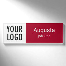Etiqueta con nombre de acrílico Premium con logoti