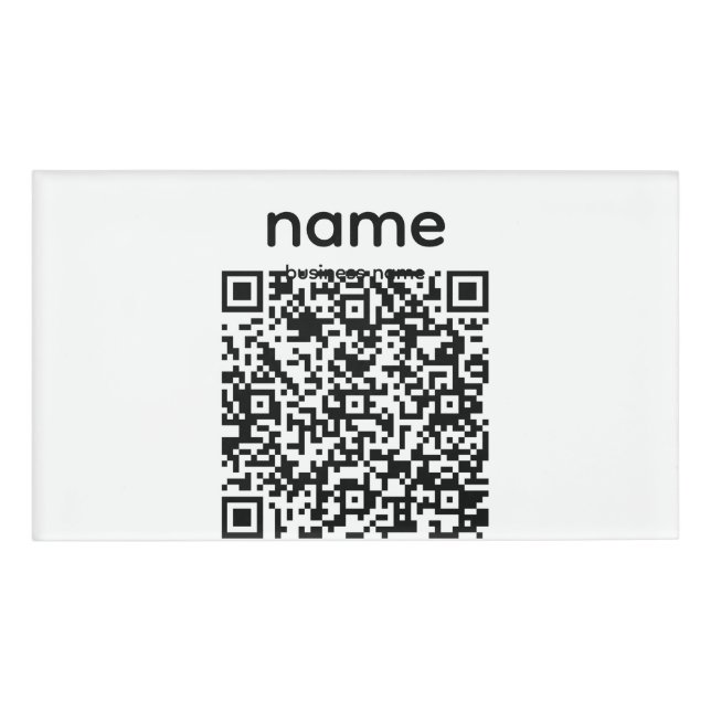 Etiqueta con nombre de código QR (Anverso)