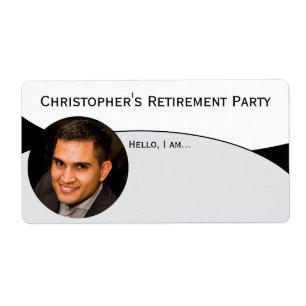 Etiqueta con nombre de papel de foto personalizada