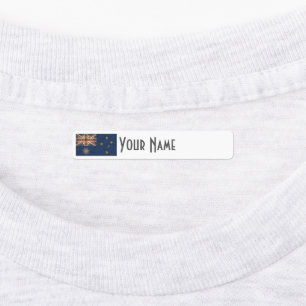 Etiqueta con nombre personalizado de hierro para b