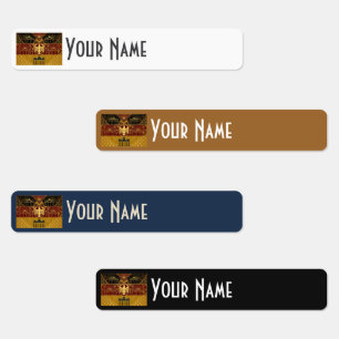 Etiqueta con nombre personalizado impermeable de l
