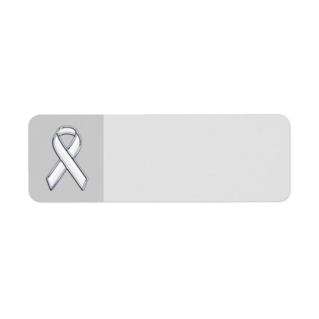 Etiqueta Conciencia de la cinta blanca de estilo cromado (Frente)