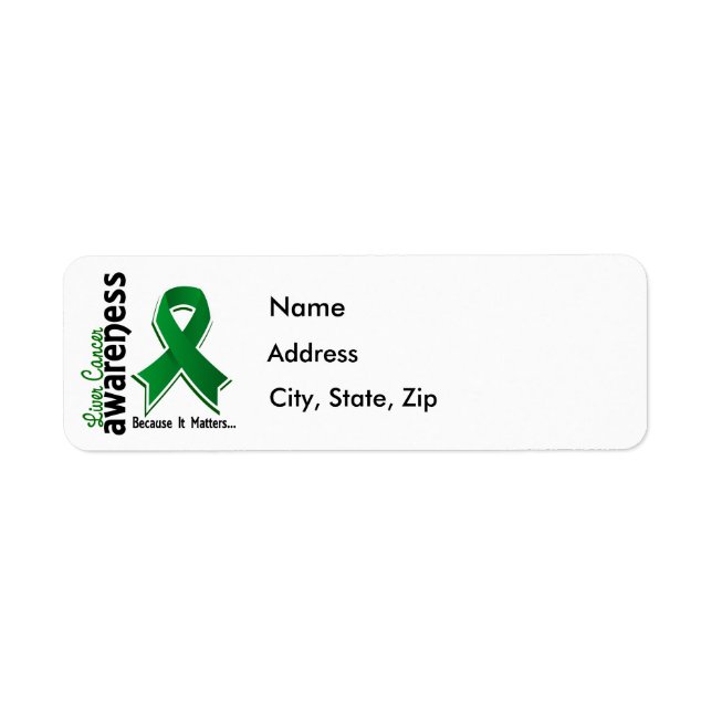Etiqueta Conciencia sobre el cáncer de hígado 5 (Frente)