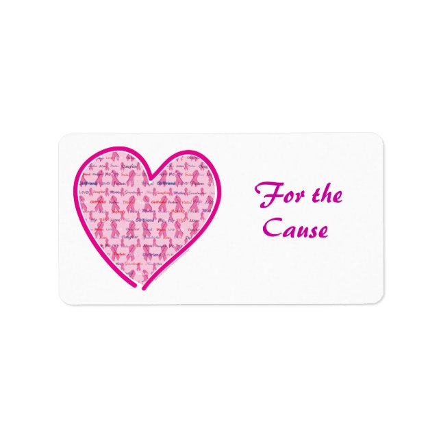 Etiqueta Conciencia sobre el cáncer de mama (Frente)