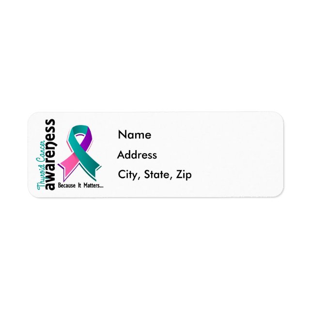 Etiqueta Conciencia sobre el cáncer tiroideo 5 (Frente)