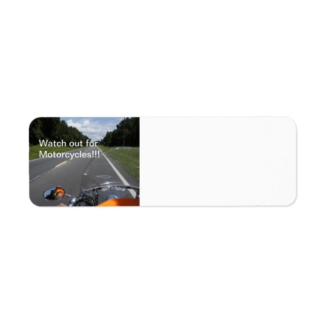 Etiqueta Conciencia sobre la motocicleta (Frente)