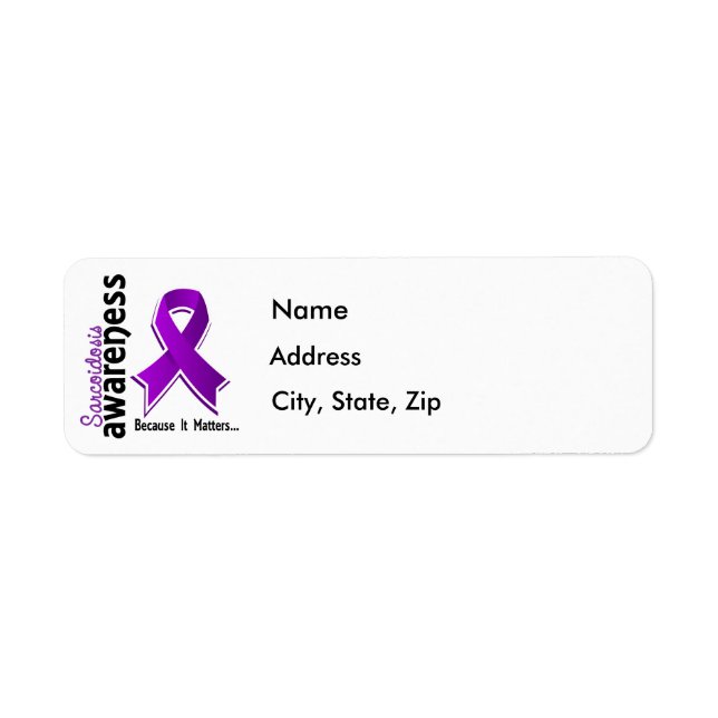 Etiqueta Conciencia sobre la sarcoidosis 5 (Frente)