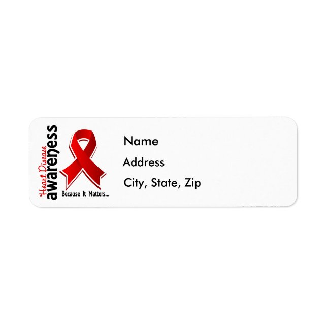 Etiqueta Conciencia sobre las enfermedades cardíacas 5 (Frente)