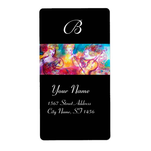 ETIQUETA CONCIERTO DE ARMONÍA TRIO SPRING MONOGRAM (Frente)