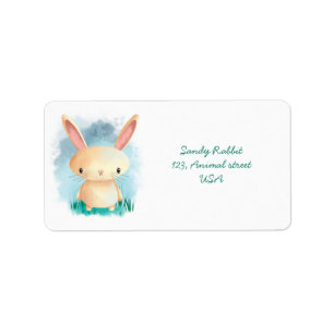 Etiqueta Conejo de bebés lindo