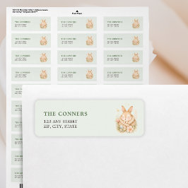 Etiqueta Conejo en camino Invitación de regreso para baby s