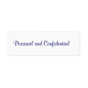 Etiqueta confidencial personal
