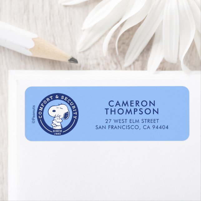 Etiqueta Confort y seguridad | Snoopy & Woodstock Hug (In situ)