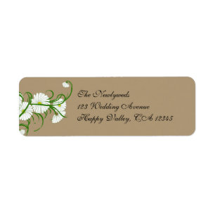 Etiqueta Conjunto de Bodas de flores de margarita de gerber