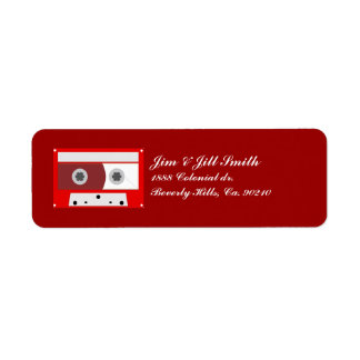 Etiqueta Conjunto de cintas de cassette de música roja