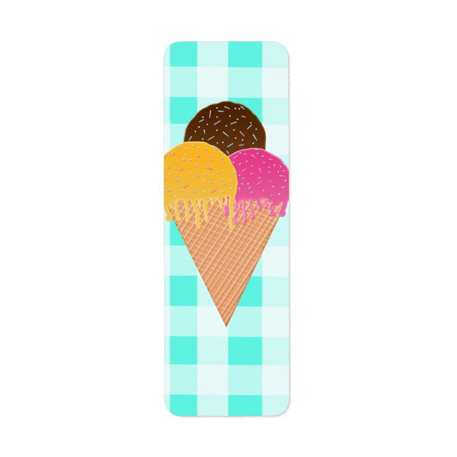 Etiqueta cono de gofre de helado (Frente)