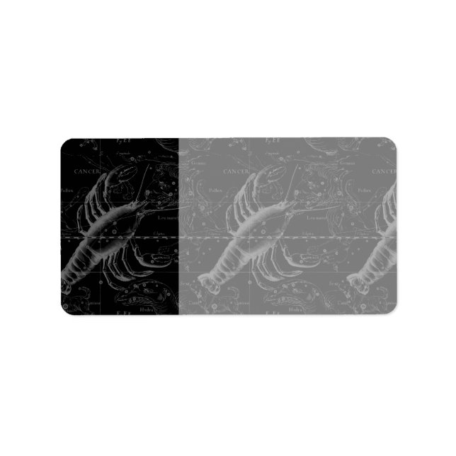 Etiqueta Constelación de cáncer Hevelius 1690 Decor (Frente)