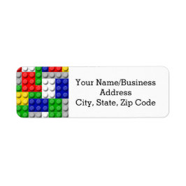 Etiqueta Construir Blocks Primarios de color Cumpleaños/Fie