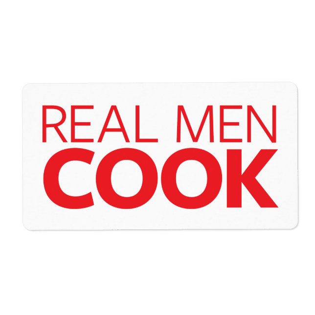 Etiqueta Cook de hombres reales (Frente)
