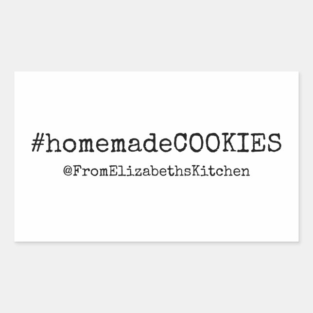 Etiqueta #Cookies caseras (Anverso)