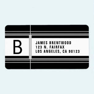 Etiqueta Cool Geometric Stylized Return Address