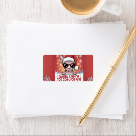 Etiqueta Cool Sphynx Cat Christmas Santa Design
