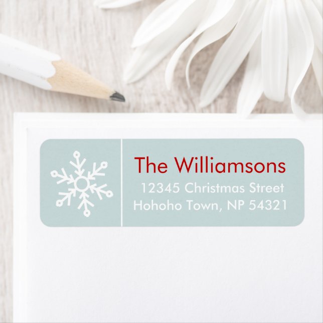 Etiqueta Coordenada de copo de nieve con helado azul (In situ)