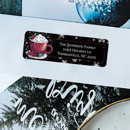 Etiqueta Copa de navidades de chocolate caliente personaliz