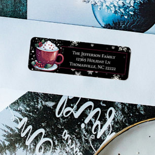 Etiqueta Copa de navidades de chocolate caliente personaliz