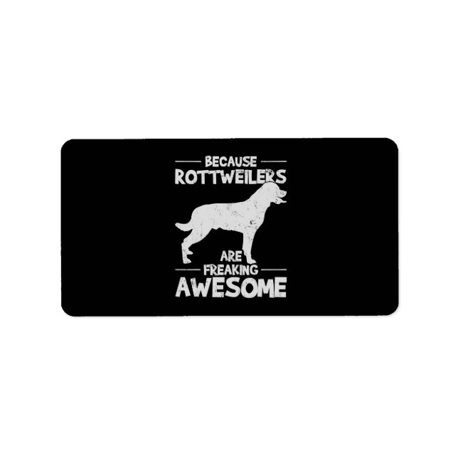 Etiqueta Copia de camiseta de Rottweiler (Frente)