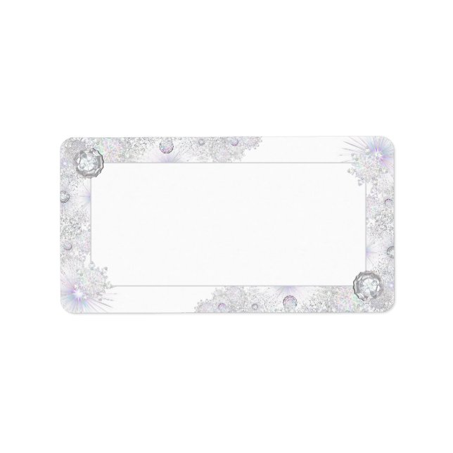 Etiqueta Copo de nieve azul (Frente)