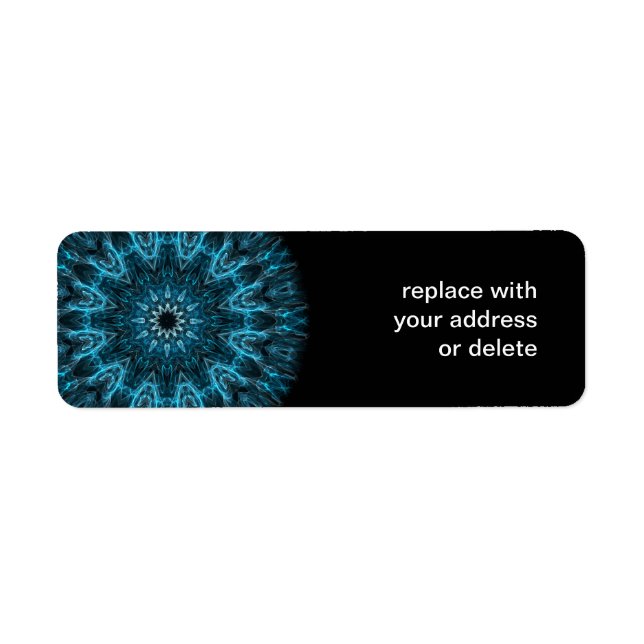 Etiqueta copo de nieve intrincado (Frente)