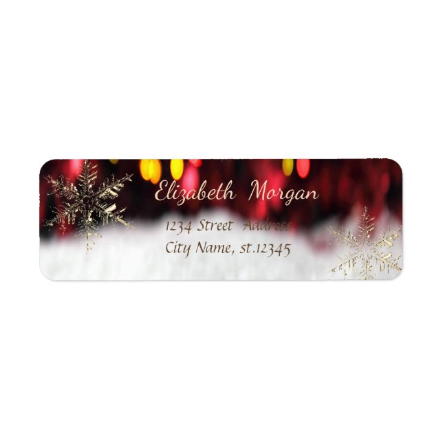 Etiqueta Copos de Navidad de moda (Frente)