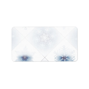 Etiqueta Copos de nieve azules brillantes
