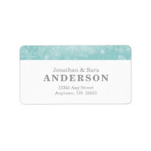 Copos de nieve en Verde azulado