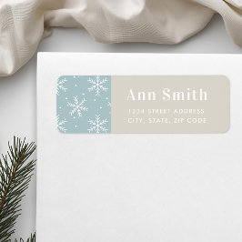 Etiqueta Copos de Nieve Personalizados de Dirección de Devo