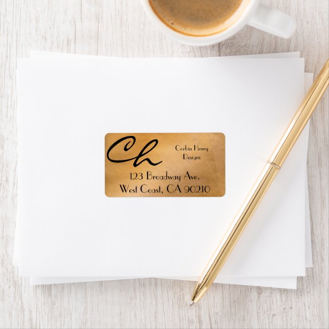 Etiqueta Copper Metallic Address Labels (In situ)