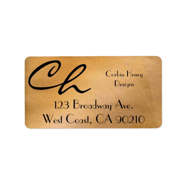 Etiqueta Copper Metallic Address Labels (Frente)