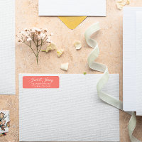 Coral Stylised Names Boda Dirección de devolución