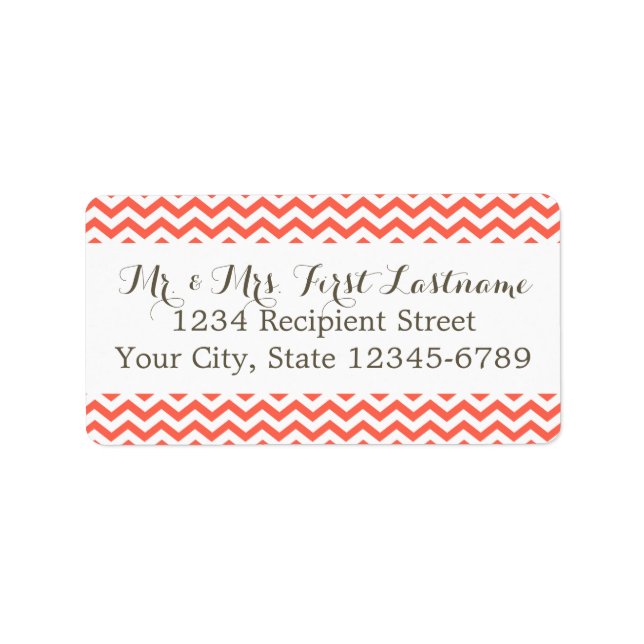 Etiqueta Coral Zigzag (Frente)