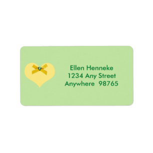 Etiqueta Corazón amarillo