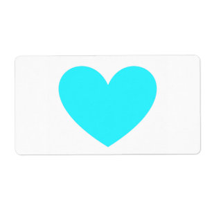 Etiqueta Corazón cian