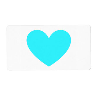 Etiqueta Corazón cian