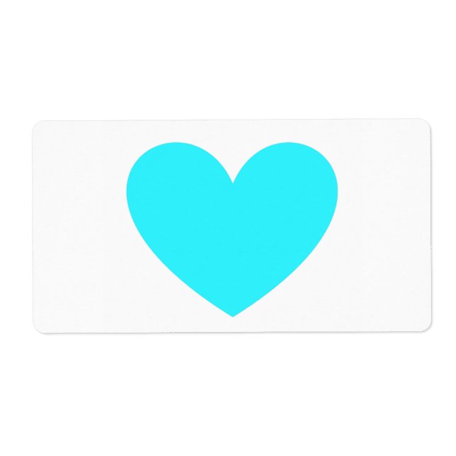 Etiqueta Corazón cian (Frente)