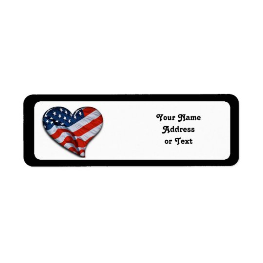 Etiqueta Corazón de la bandera americana