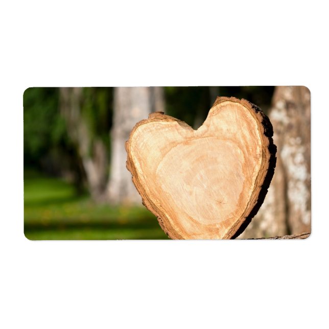 Etiqueta corazón de madera (Frente)