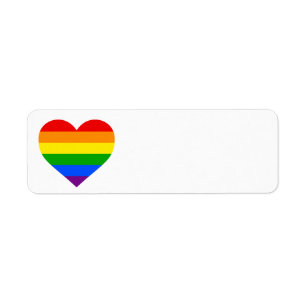 ETIQUETA "CORAZÓN DEL ARCO IRIS "