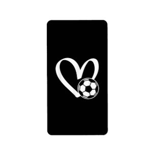 Etiqueta Corazón del balón de fútbol