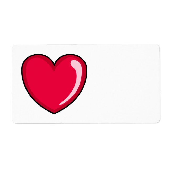Etiqueta Corazón Rojo (Frente)