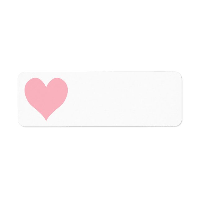 Etiqueta Corazón rosa claro (Frente)